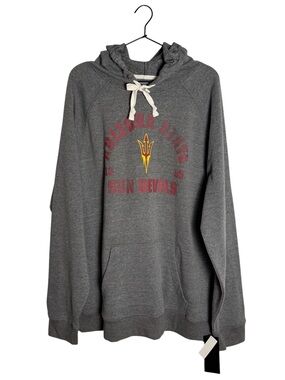 NWT ASU Arizona State Sun Devils Captivating Pullover Gray Hoodie 2XL